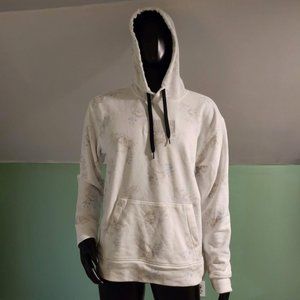 Hollister L black & white hoodie with printed floral pattern Excellent condition